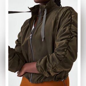 SPANX Olive Bomber Jacket for Women